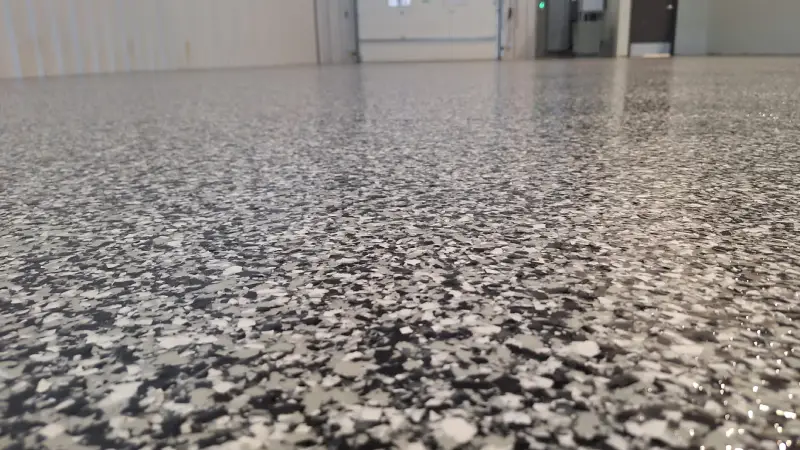 full flake with polyaspartic topcoat